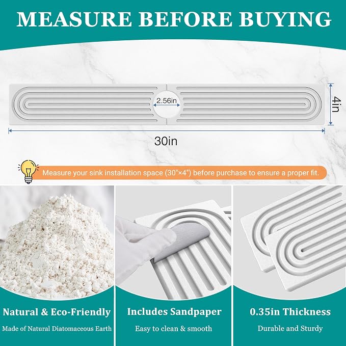 Stone Faucet Mat for Kitchen Sink - Image 3