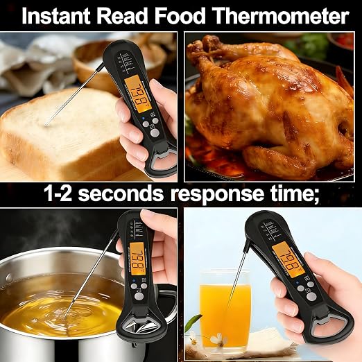 Instant Read Meat Thermometer for Cooking – Waterproof Digital Food Thermometer - Image 8