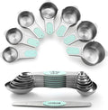 Spring Chef Magnetic Measuring Cups & Spoons Set, Strong N45 Magnets, Heavy by SpringChef