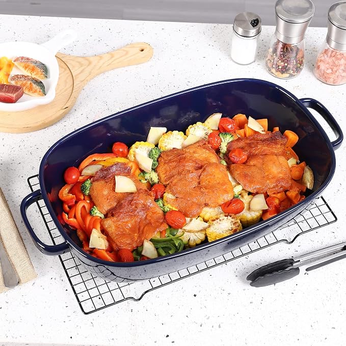 4.5 Quart Ceramic Baking Dish, Serving Bakeware - Image 2