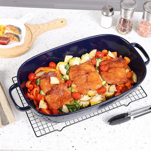 4.5 Quart Ceramic Baking Dish, Serving Bakeware - Image 2