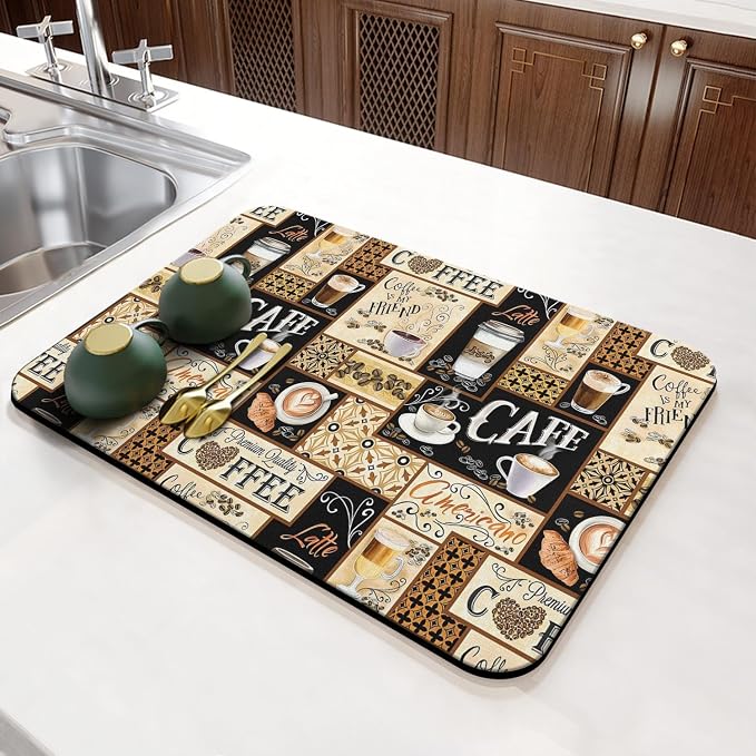 Fun Coffee Mat 23inx15in, Coffee Bar Mat - Image 4