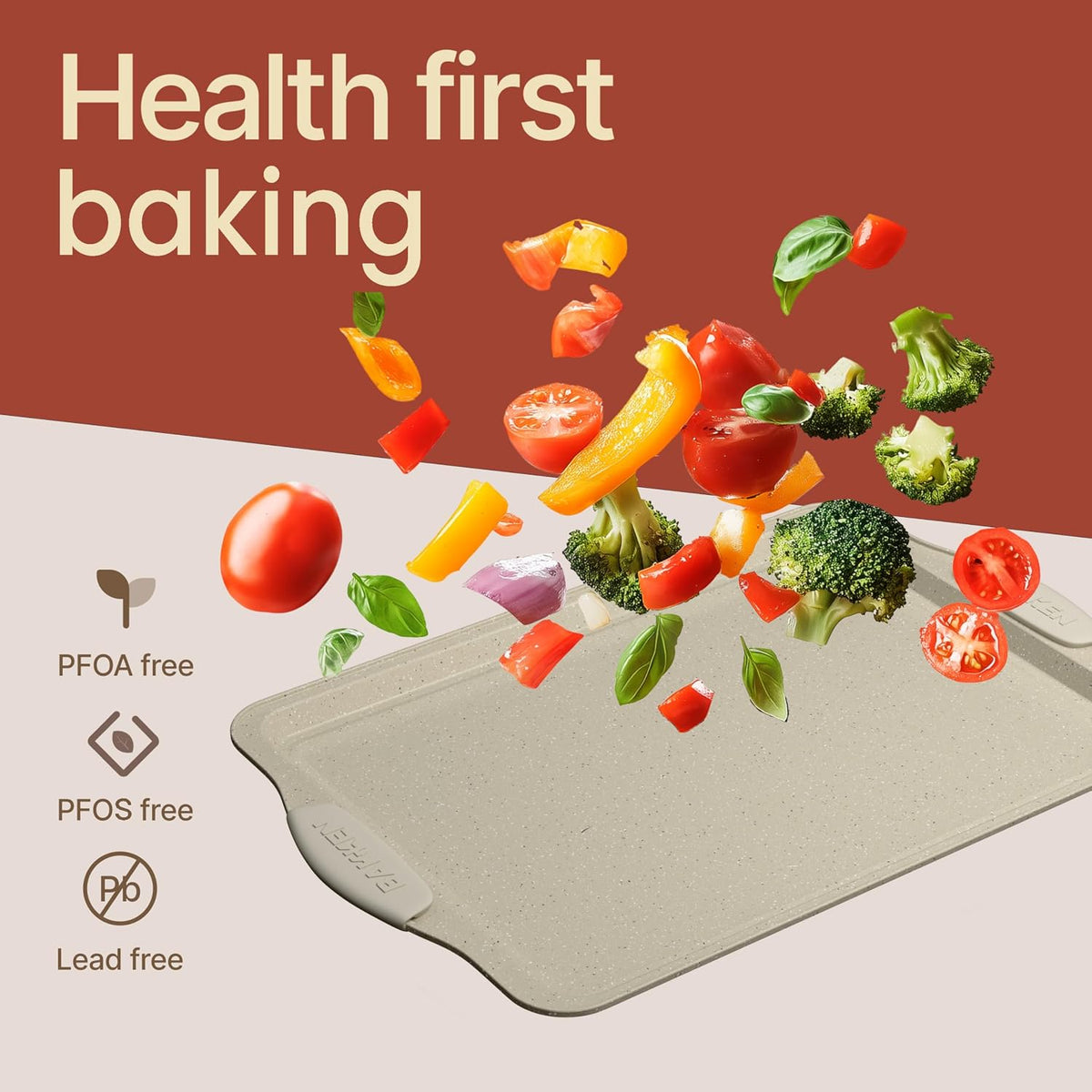 6-Piece Deluxe Nonstick Baking Pan Set - Professional Grade Carbon