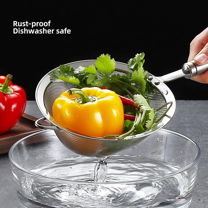 304 Stainless Steel Fine Mesh Strainers - Image 3