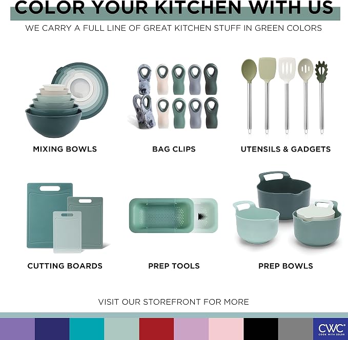 COOK WITH COLOR Silicone Cooking Utensils, Kitchen Utensil Set, Cooking Utensils - Image 8