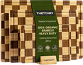 THETCHRY Bamboo Cutting Board Set, Checkered Wood Cutting Boards by Thetchry