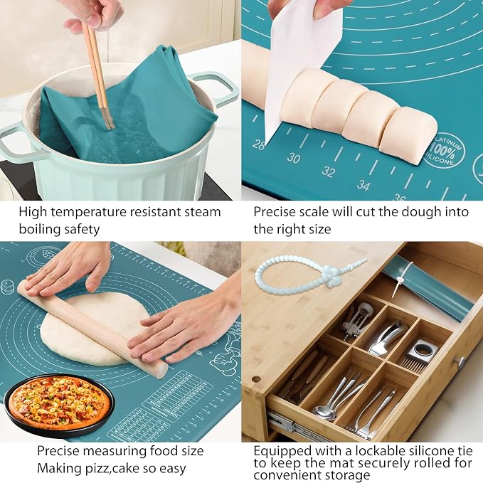 Silicone Pastry Mat 28" x 20" Extra Thick Non Stick Baking Mat - Image 5