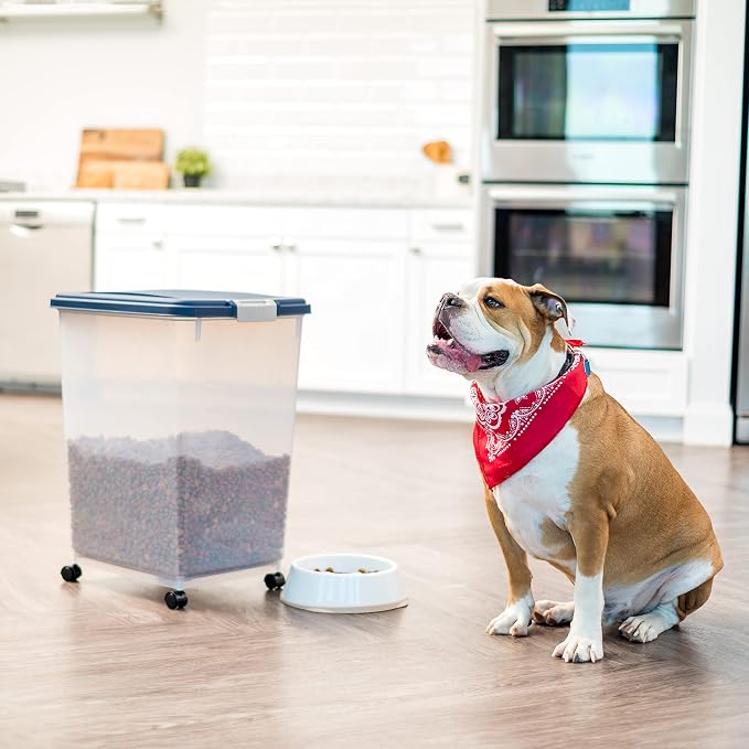 IRIS USA Dog Food Storage Container, Attachable Wheels, - Image 5