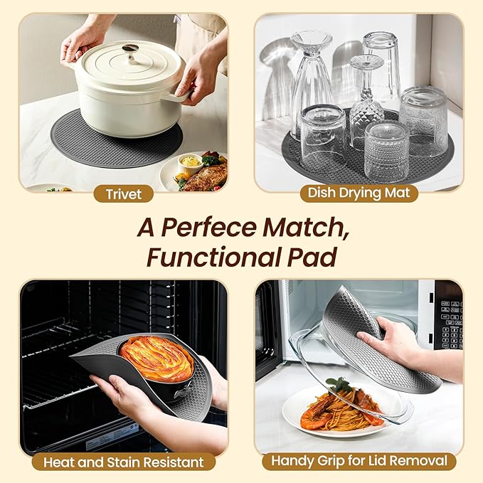 2 in 1, Tall Glass Microwave Splatter Cover - Image 3