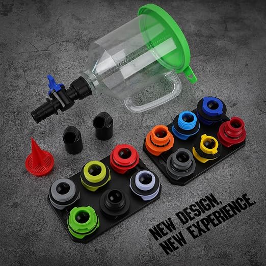 18-Piece Engine Oil Funnel Kit, 1.59QT/1.5L Automotive Oil Funnel Set - Image 6