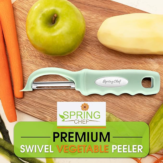Spring Chef Premium Swivel Vegetable Peeler, Comfortable Handle and Ultra Sharp - Image 7