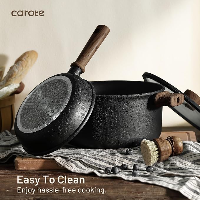 CAROTE 44pcs Nonstick Kitchen Titanium Cookware Sets, Nonstick Pots and Pans - Image 4