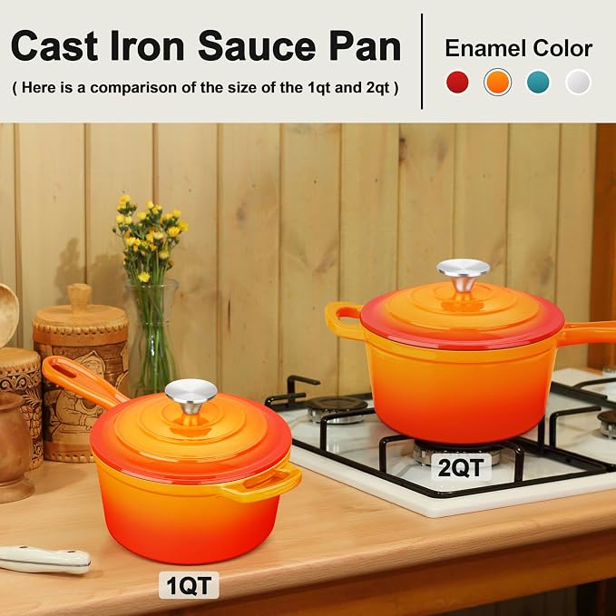 Enameled Cast Iron Sauce Pan - Image 7