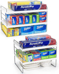 2 Pack Expandable Kitchen Wrap Organizer Rack, Height & Width Adjustable by HomeKitchen