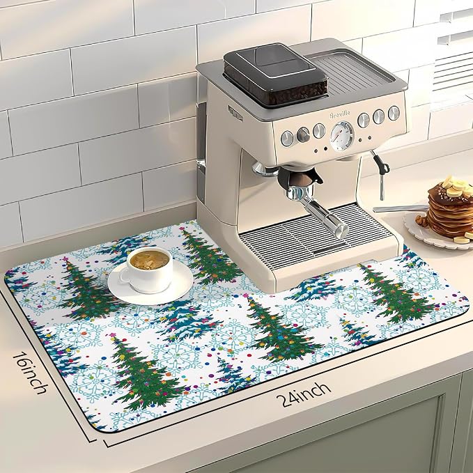 Bloss Christmas Drying Mat, Fit Under Coffee Maker Machine / Counter - Image 6