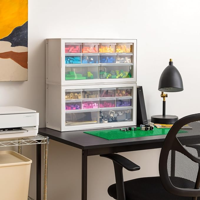 IRIS USA Small Plastic Storage Drawers, Made in USA, 10-Drawer Organizer - Image 5