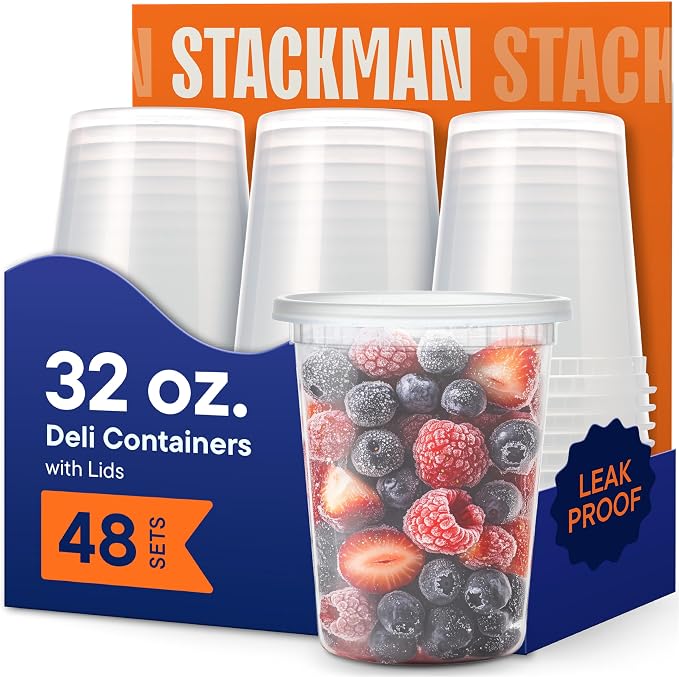 Stack Man 32 oz Deli Containers by StackMan