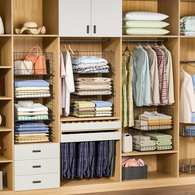 Yociyoga 6-Tier Stackable Closet Organizers and Storage Shelves, Closet Shelf - Image 8