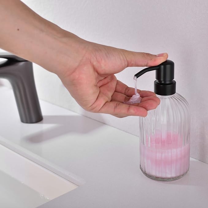 Matte Black Dish Kitchen Soap Dispenser, Bathroom Liquid Soap Dispenser - Image 3