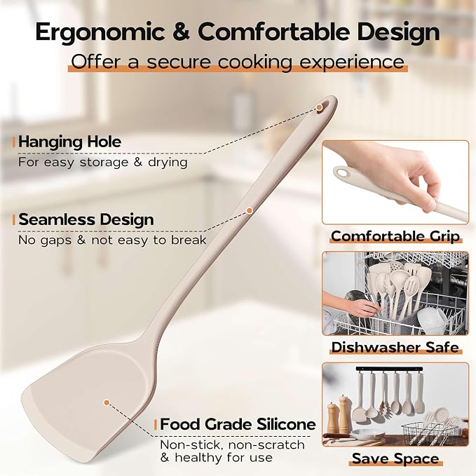 Onader Silicone Cooking Utensils Set of 10, Kitchen Utensils - Image 6