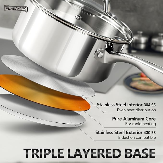 MICHELANGELO 1.5 QT Saucepan - Image 3