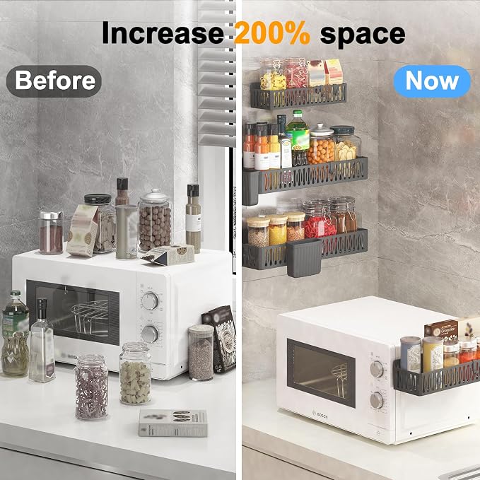Sevenblue 4 Pack Large Magnetic Spice Rack - Image 2