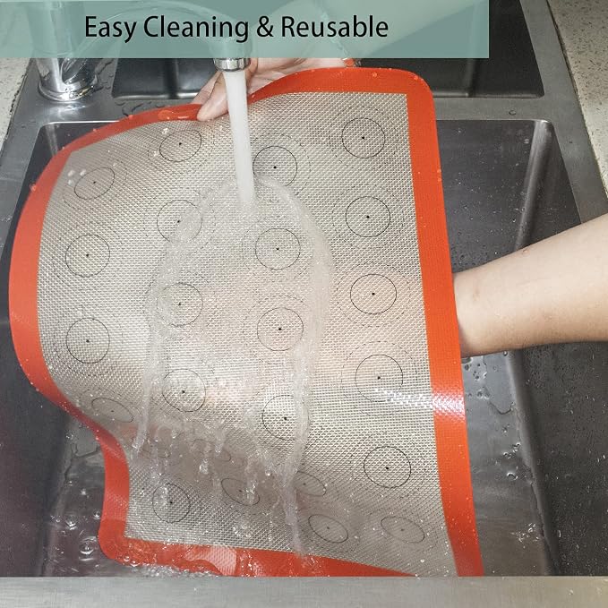 Silicone Baking Mats Set of 4, Non Stick Reusable Silicone Liners - Image 7