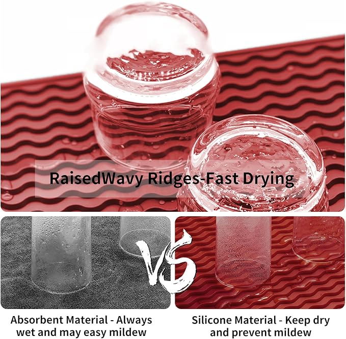 ZLR Silicone Dish Drying Mat & Heat Resistant Trivet - Image 2