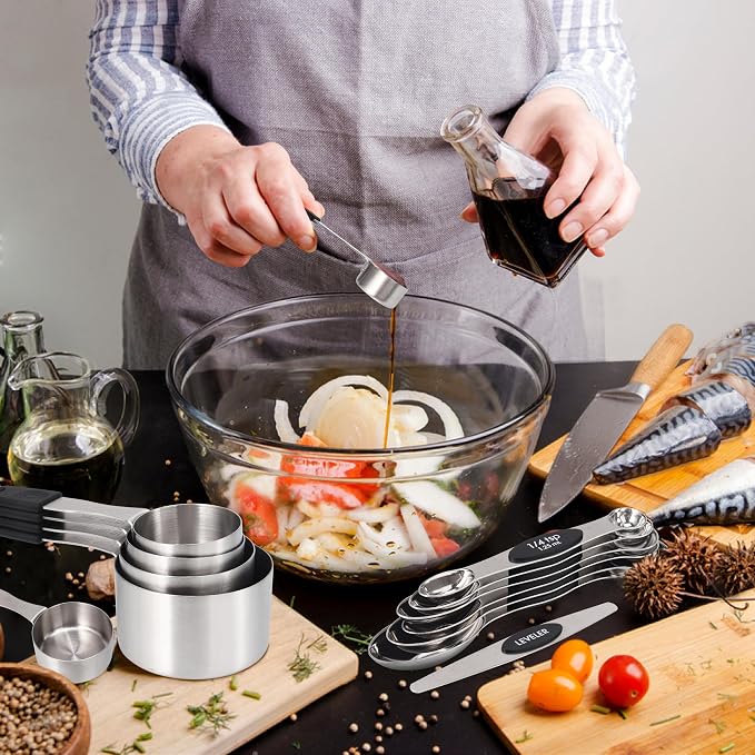 Magnetic Measuring cups and spoons Set, 5 Stainless Steel Magnetic Measuring - Image 7