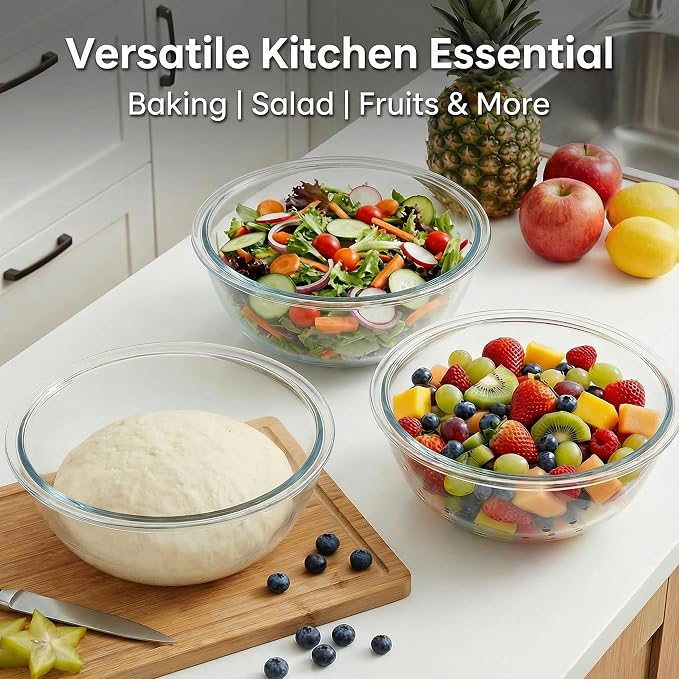 Large Glass Mixing Bowl for Sourdough, 6.2QT - Image 9