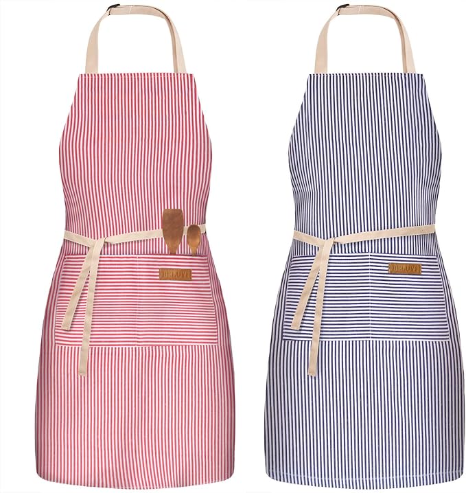 BeLuyi 2 Pack Adjustable Bib Apron by BELUYI