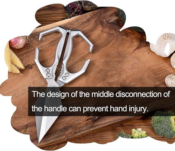 Kitchen Shears, Poultry Scissors, Stainless Steel Heavy Duty Scissors, - Image 2
