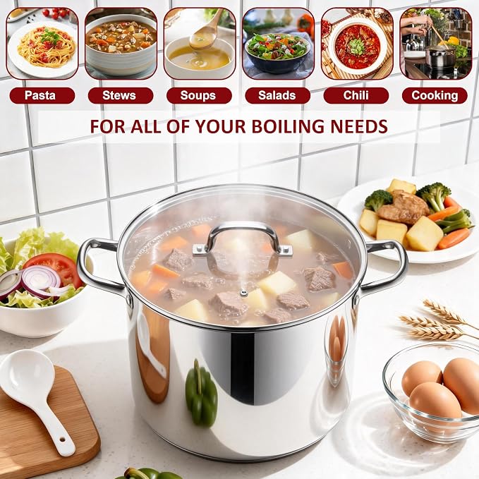 Herogo 16-Quart 18/10 Stainless Steel Stock Pot - Image 5