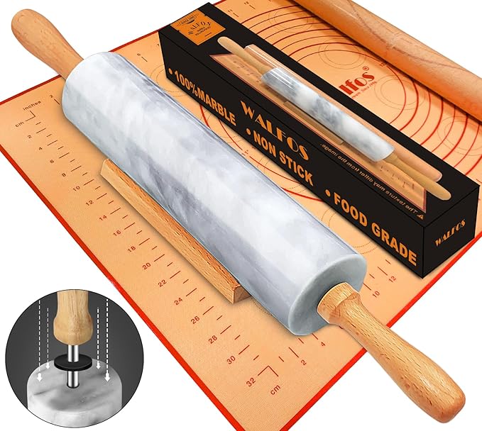 Walfos Marble Rolling Pin Set by Walfos