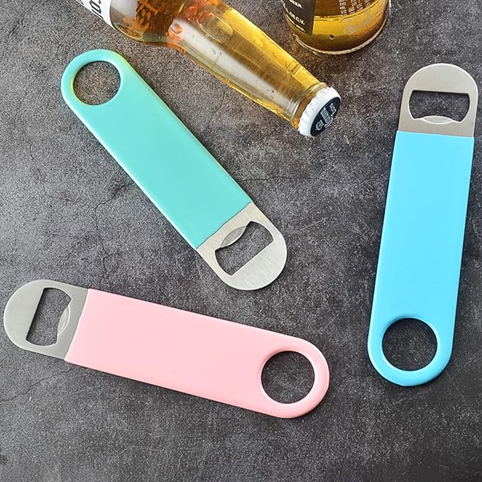 KTOJOY 3 Pack Heavy Duty Stainless Steel Flat Bottle Opener, Solid and Beer - Image 6