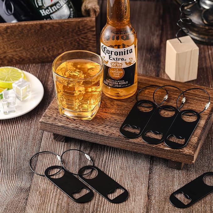 60 Pieces Stainless Steel Flat Bottle Opener Keychain Bulk 3.5 x 1.3 Inches - Image 4