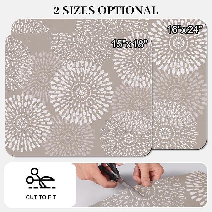 LuxStep Dish Drying Mat Super Absorbent Kitchen Counter Mat Rubber Backing - Image 2