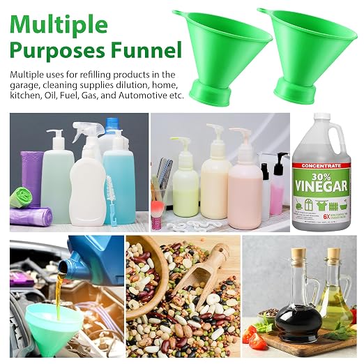 Threaded Funnel Easy Fill Funnel, Twist On Empty Spray Bottle Refill Adapter Fit - Image 7
