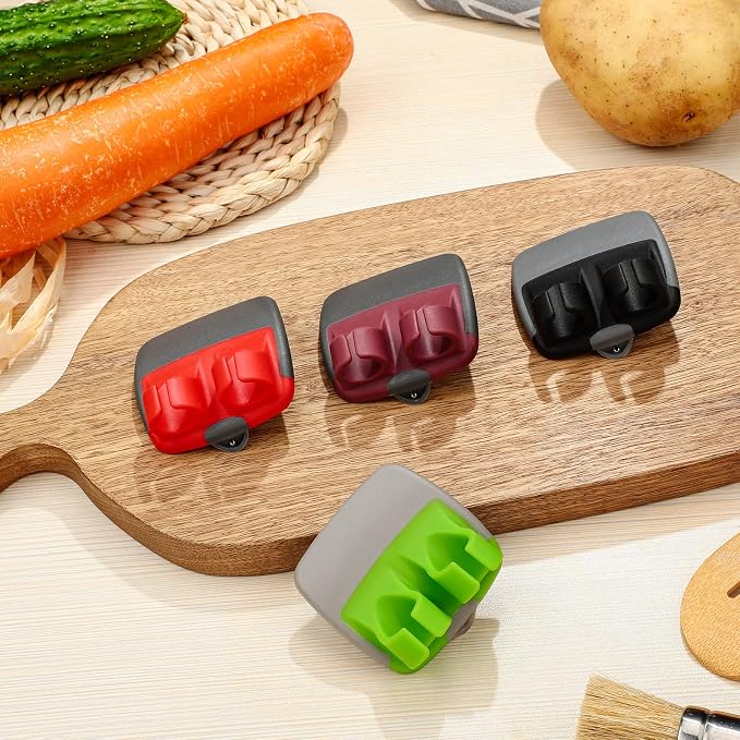 Mudder 4 Pieces Finger Grip Vegetable Fruit Peelers - Image 4