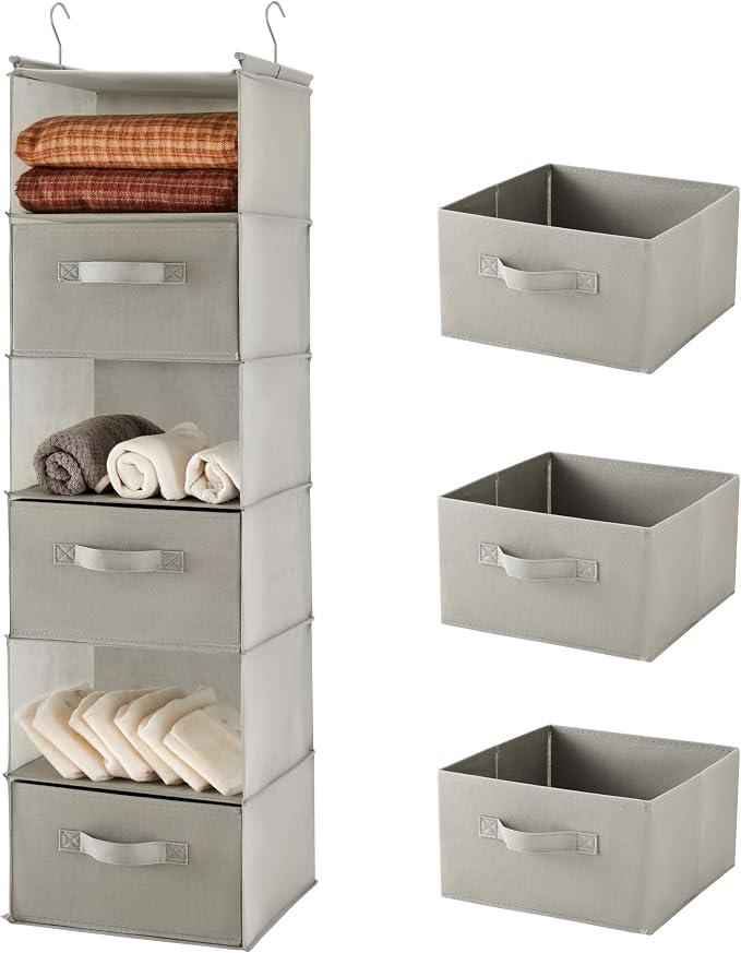 MAX Houser 6 Tier Shelf Hanging Closet Organizer, Closet Hanging Shelf by MAXHouser