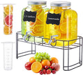 1.5 Gallon Glass Drink Dispensers by Unknown