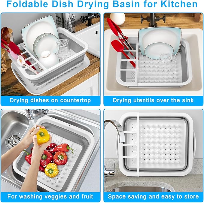 Collapsible Dish Drying Rack Portable Dish Drainers - Image 6