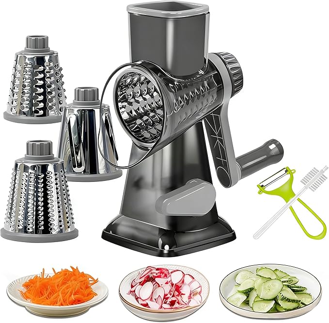 Dachenus Cheese Grater Rotary Cheese Grater, Versatile Cheese Shredder by Dachengus