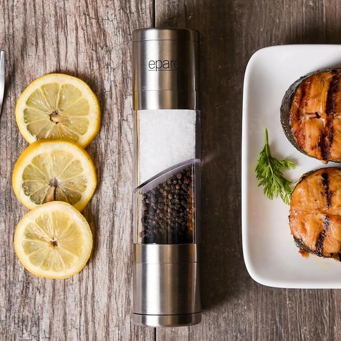 Eparé Salt and Pepper Grinder in One – 2 in 1 Salt and Pepper Grinder Combo - Image 9