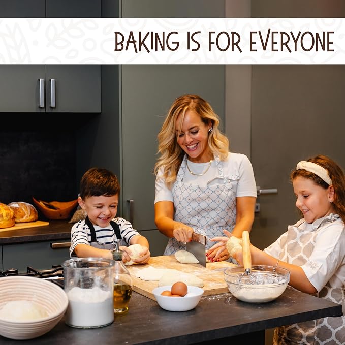 Superbaking 9' Round Banneton Bread Proofing Basket Gift Set– Sourdough Starter - Image 8