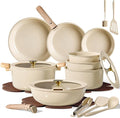 CAROTE 25PCS Ceramic Cookware Set, Pots and Pans set Non Stick, RV Kitchen by CAROTE