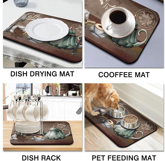 Coffee Mat 24inx18in, Coffee Bar Mat - Image 4