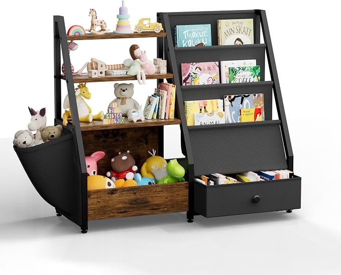 HAVLOTII Kids Bookshelf and Toy Storage - Image 8