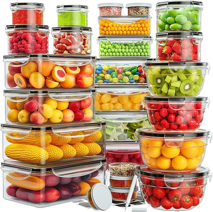 52 PCS Food Storage Containers by JSCARES