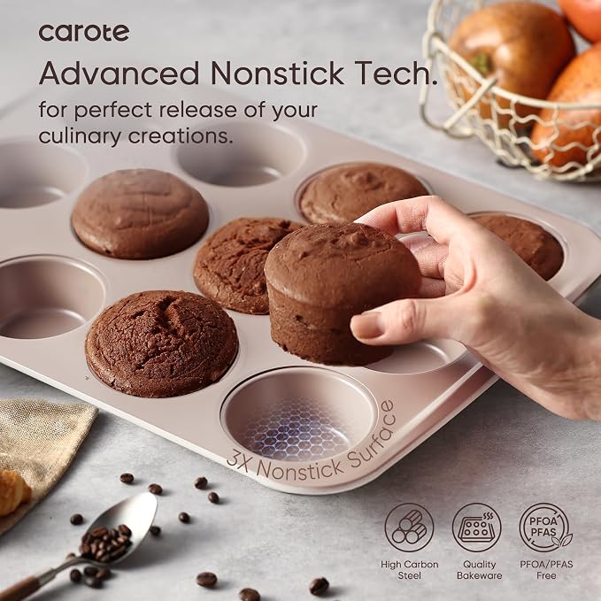 CAROTE 7-Piece Nonstick Stackable Baking Pans Set - Image 3